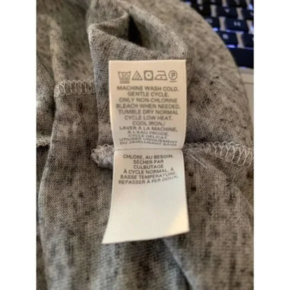 Victoria's Secret Womens Tank Top Low Open Back Gray Little Angel Wings M - Picture 9 of 10